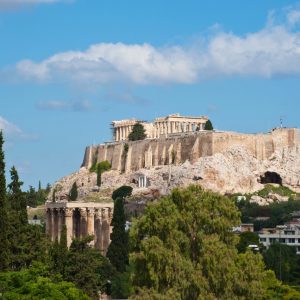 L'acropole d'Athènes vue d'en bas avec visite guidée en français